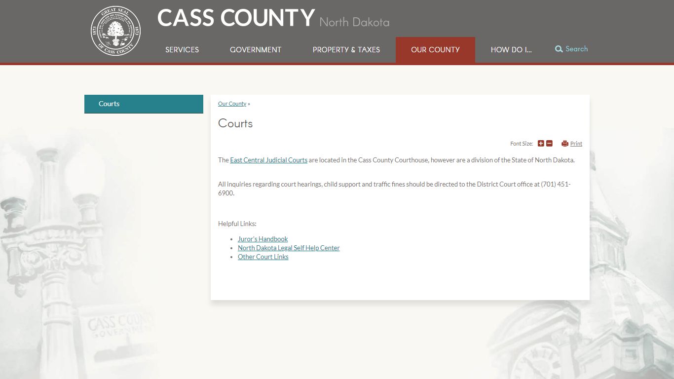 Courts | Cass County, ND